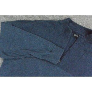 Walter Hagen Mens Large Navy Blue 1/4 Zip Pullover Sweater Golf Knit Long Sleeve